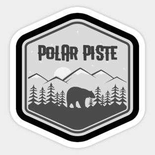 Polar Piste, snowboard t-shirts, lift t-shirts, snowboarding t-shirts, extreme sports, extreme t-shirts, rocky mountains, downhill t-shirts Sticker